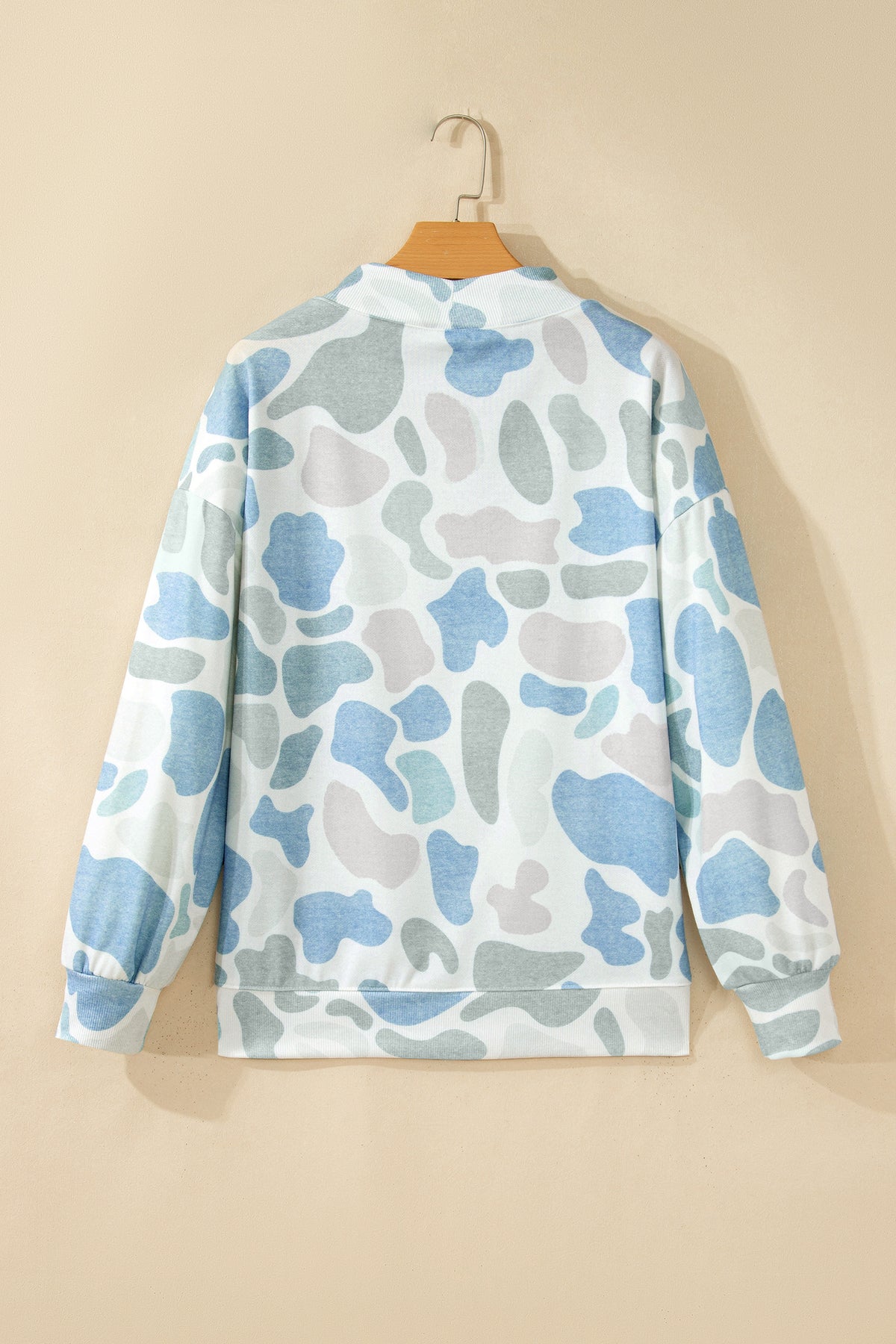 Multicolour Camouflage Western Style Pullover Sweatshirt