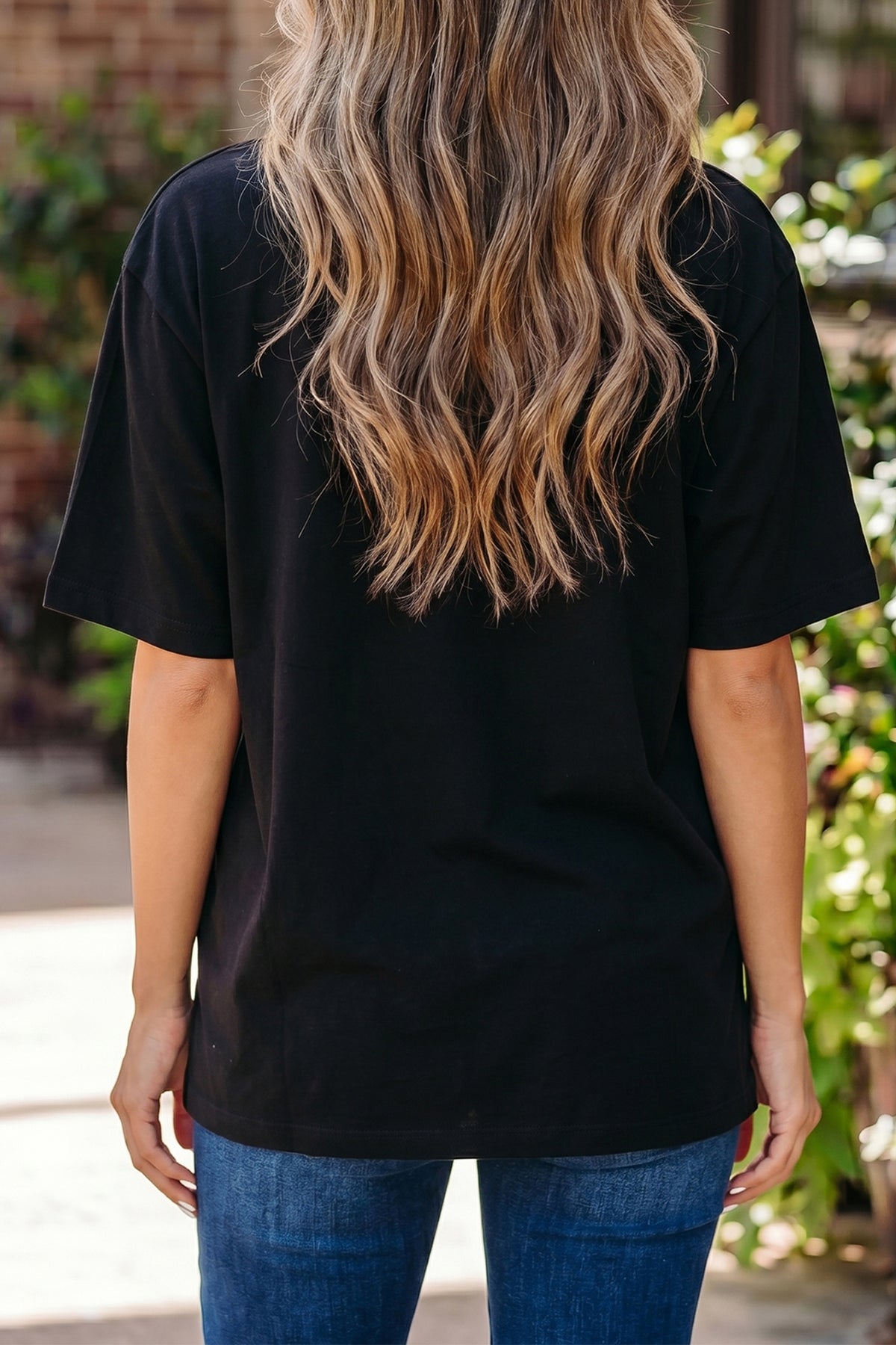 Sachet Pink Solid Color High Neck Oversize Tee