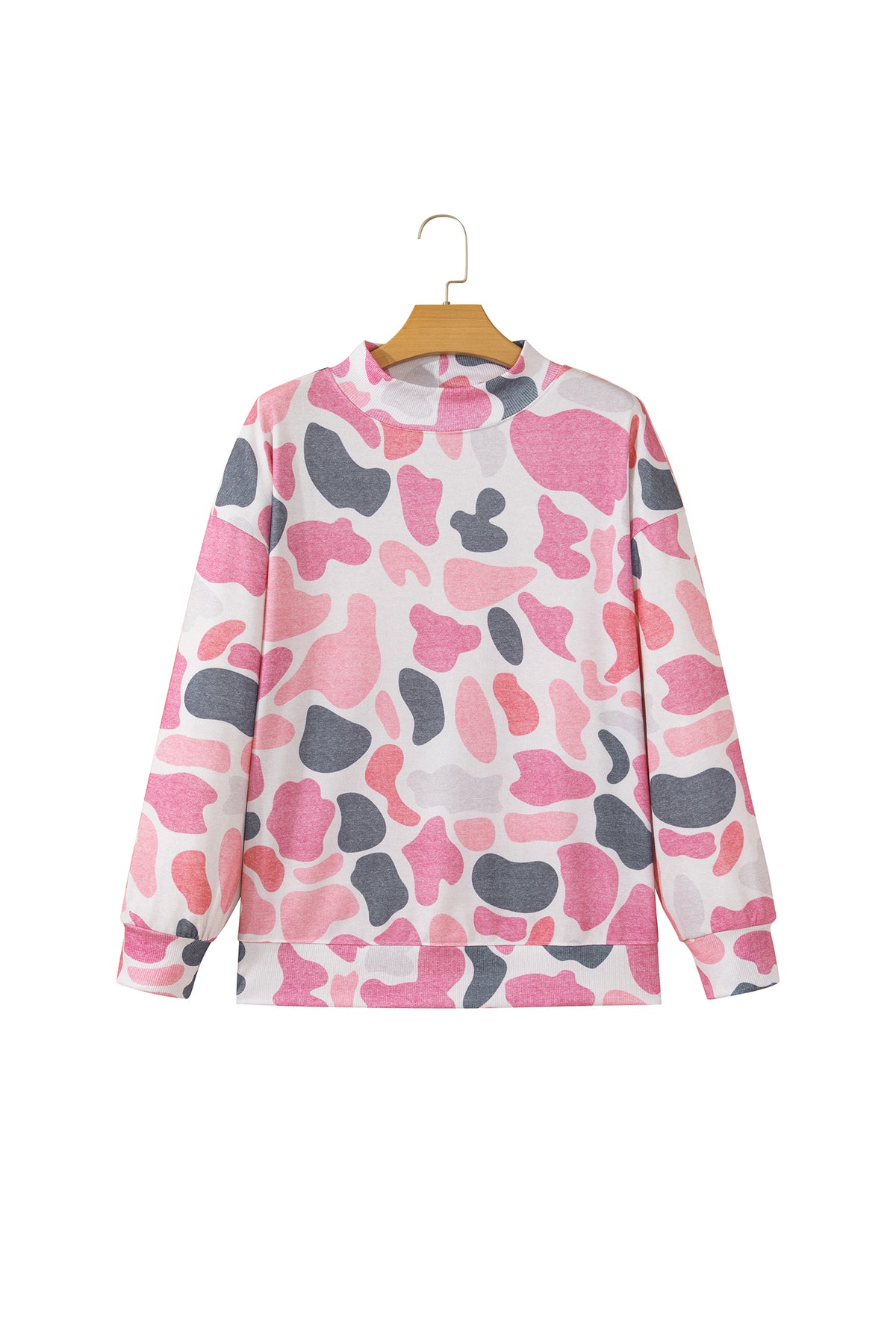 Multicolour Camouflage Western Style Pullover Sweatshirt