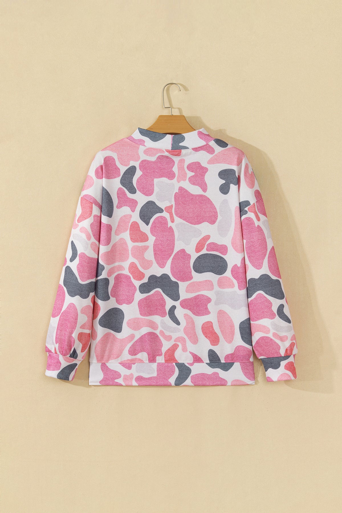 Multicolour Camouflage Western Style Pullover Sweatshirt