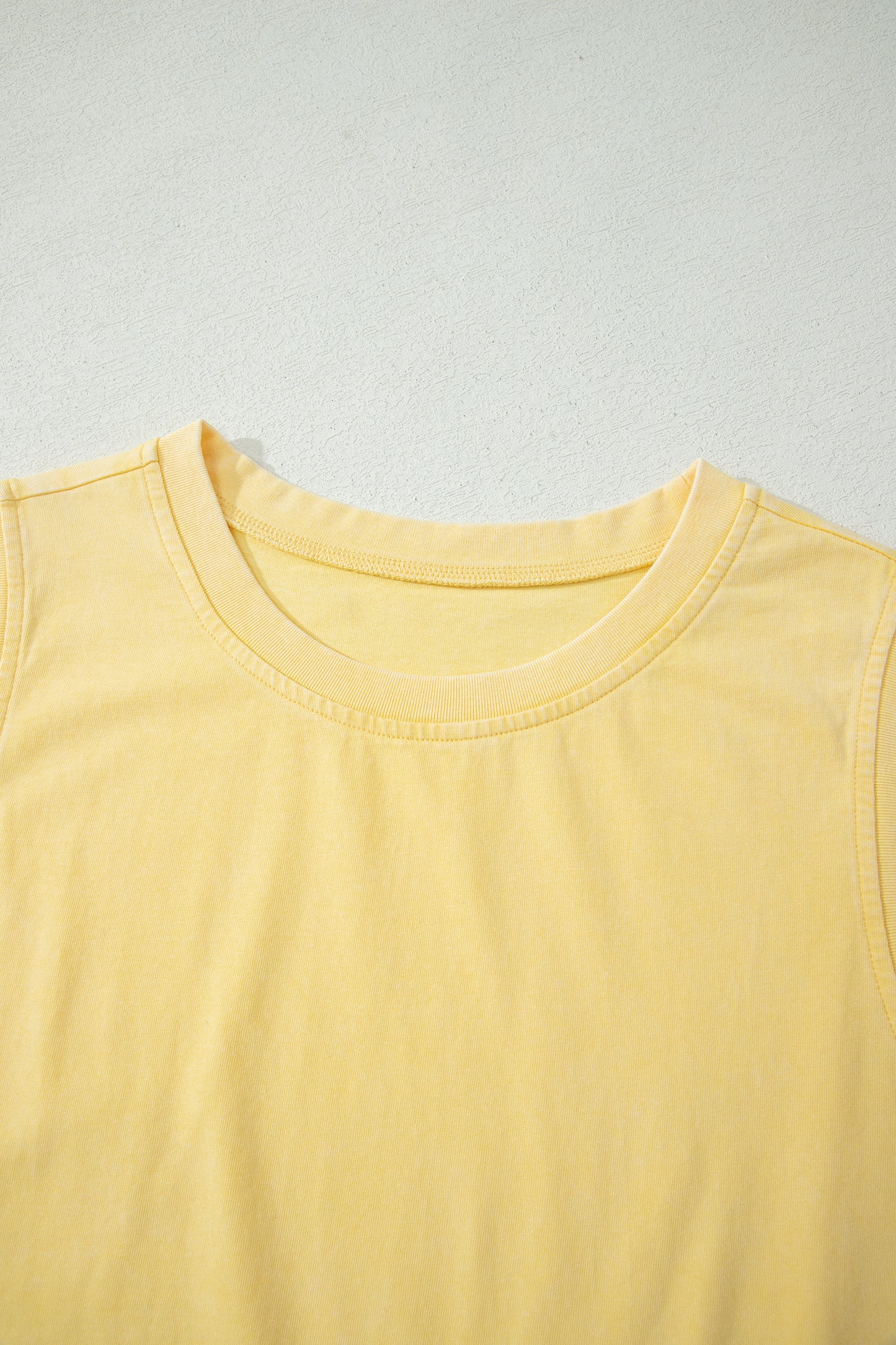 Myosotis 2 Pieces Mineral Wash Cotton Tank Top Lined Split Skort Set