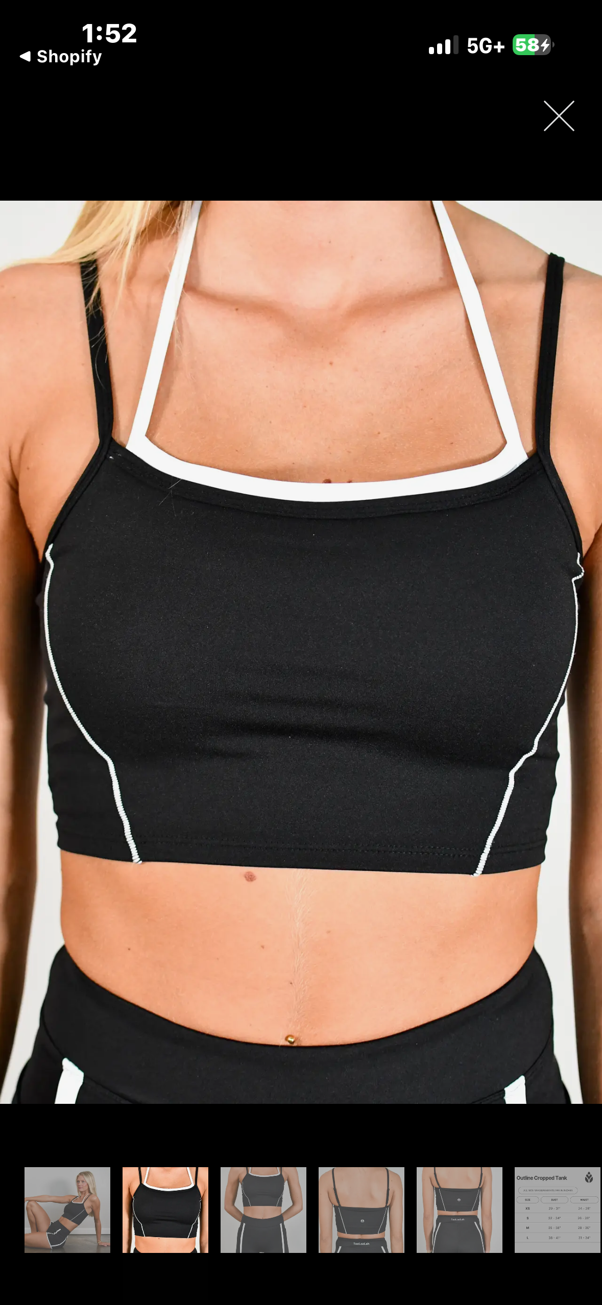**Pre-Order** Tooloolah Outline Cropped Tank