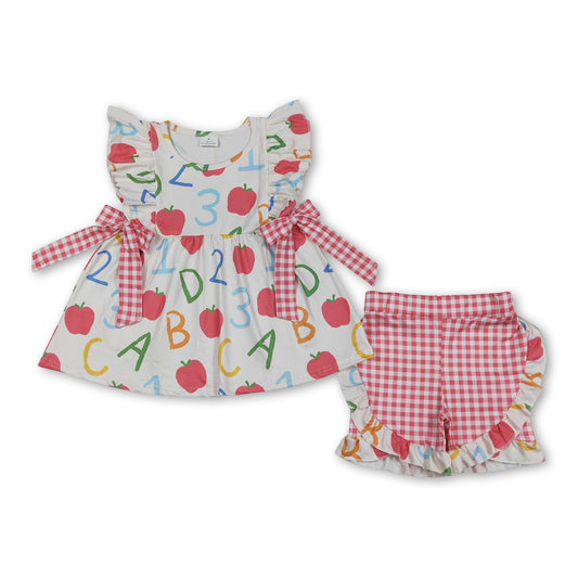 ABC apple tunic and shorts set