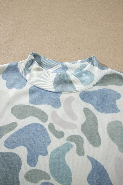 Multicolour Camouflage Western Style Pullover Sweatshirt